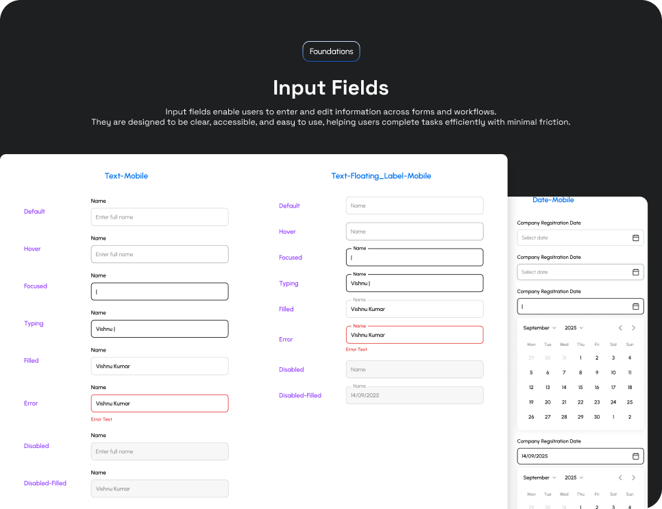Input Fields